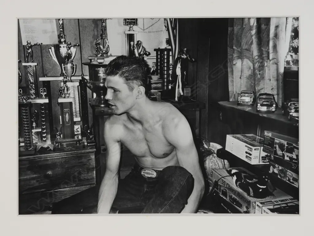 Bruce Weber (1946-) - Andy Minsker and trophies, Image 1++